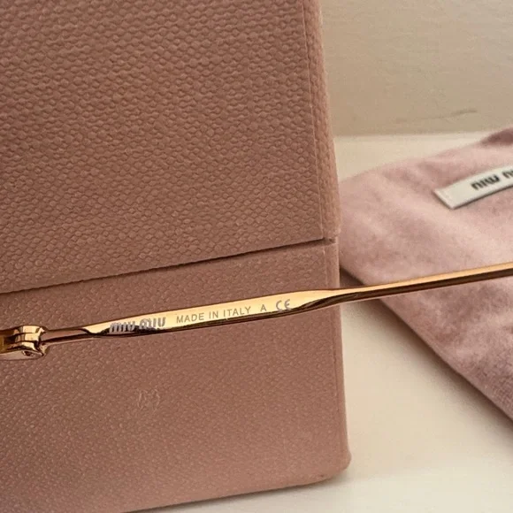 Miu Miu Gold and Black Sunglasses - Picture 8 of 8